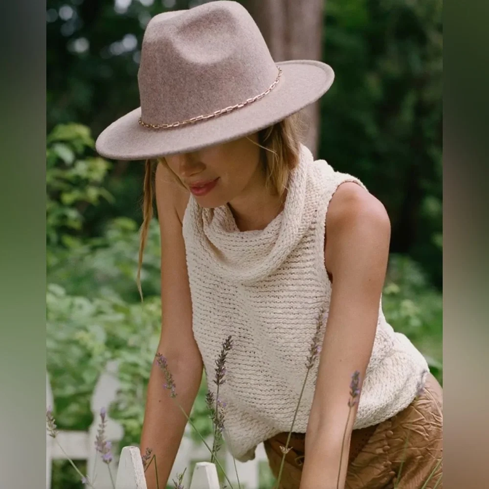 Anthropologie link trimmed fedora hat